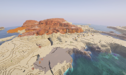 Сид на пустынный остров с деревней и порталом