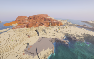 Сид на пустынный остров с деревней и порталом