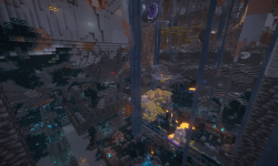 Сид на спавн на дне пещеры и деревню в древнем городе