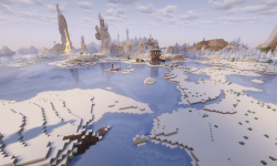 Сид на аванпост, портал, иглу и корабль