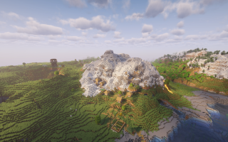 Сид на корабли на поверхности, аванпост и деревню