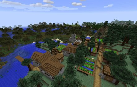 Сид с деревней кузнеца в биоме болот