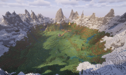 Сид на кольцо снежных склонов и путь между вершинами