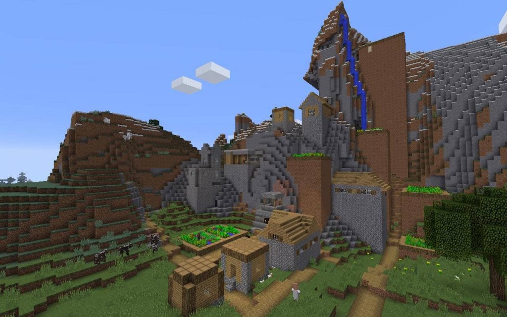 Minecraft Farming Village from Ground
