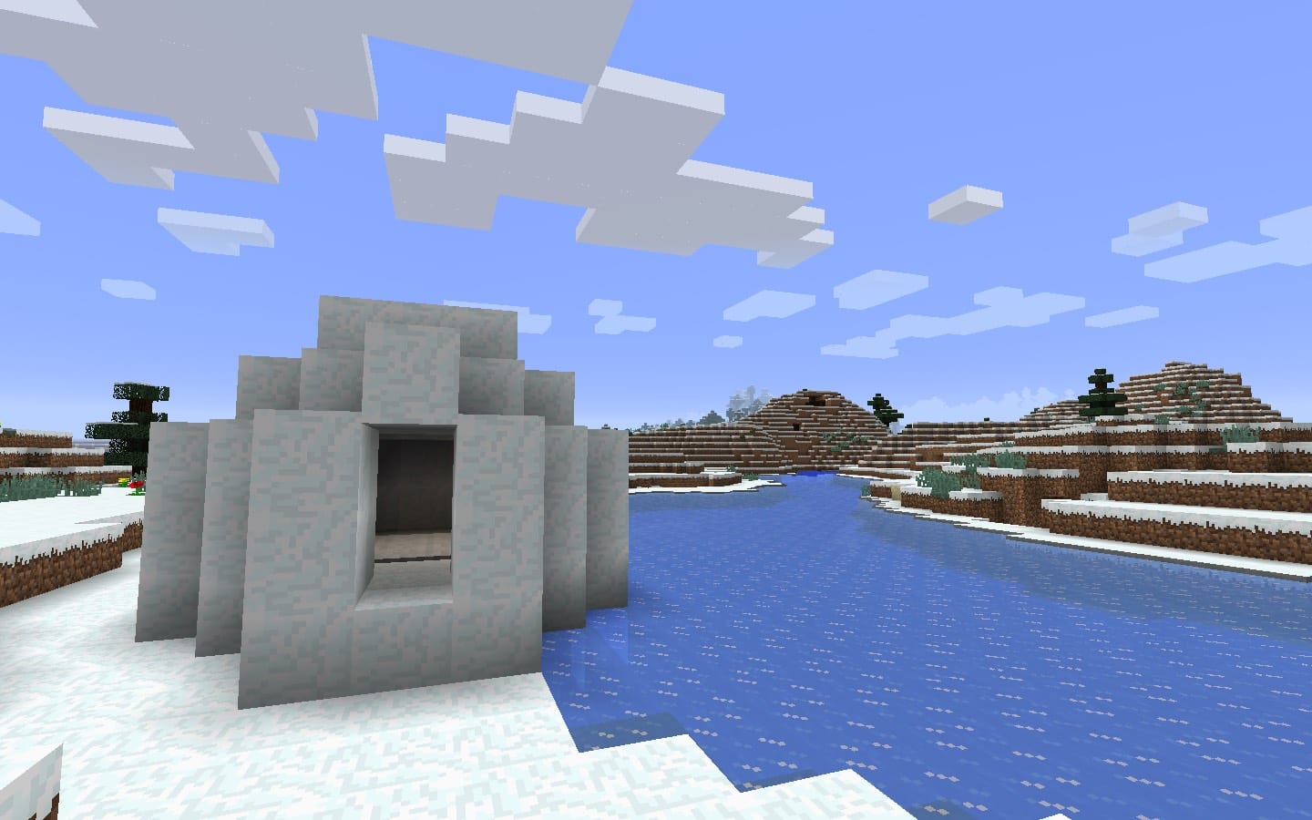 Igloo with Basement on Frozen River