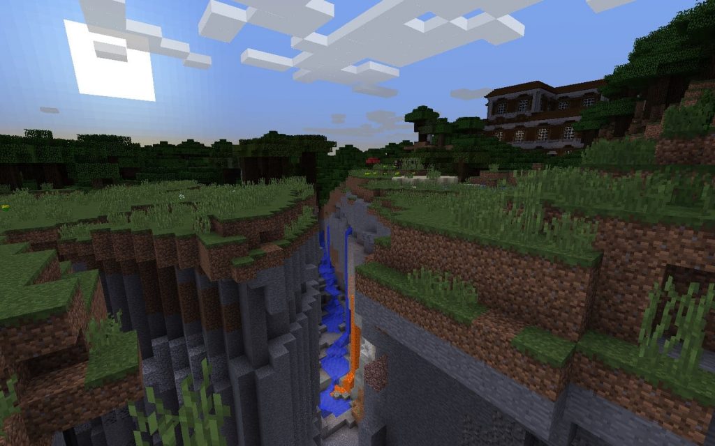 Ravine and Mansion from Spawn
