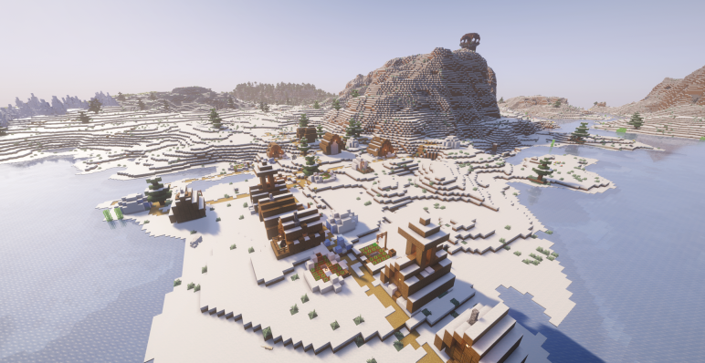 Деревня у подножия холма