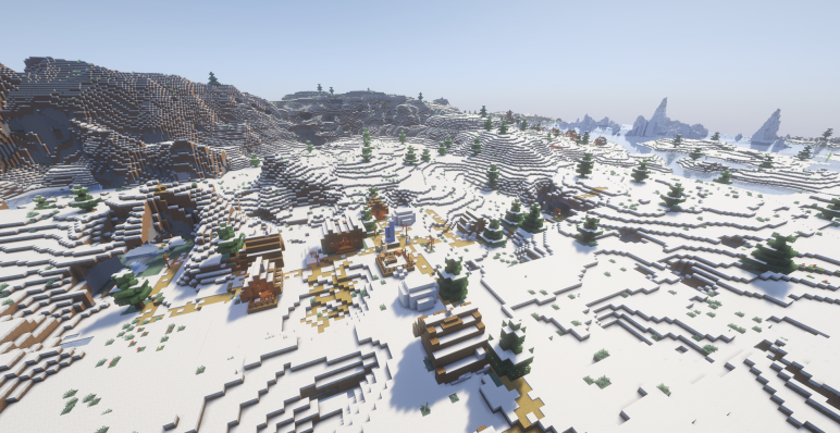 Две деревни на заснеженных равнинах