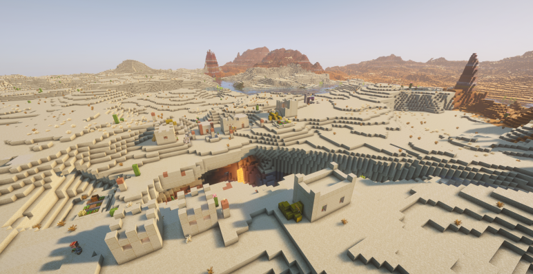 Первая деревня и засыпанный портал