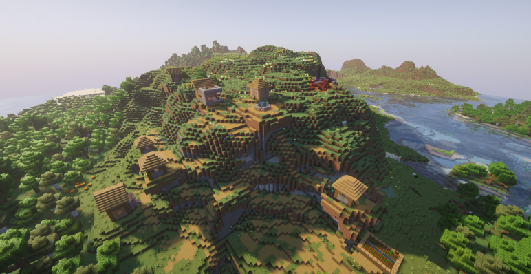 Деревня и второй портал на холме