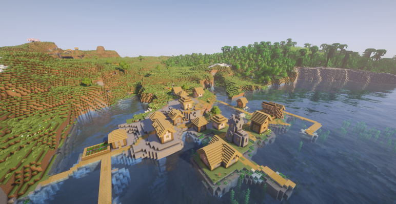 Переход к равнинам и прибрежная деревня