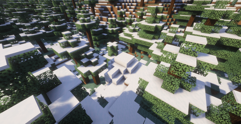 Переход в снежную тайгу и иглу с подвалом