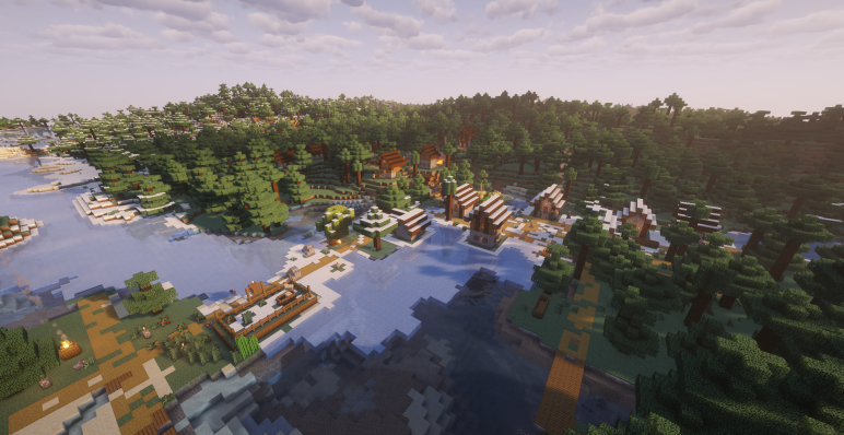 Деревня на реке