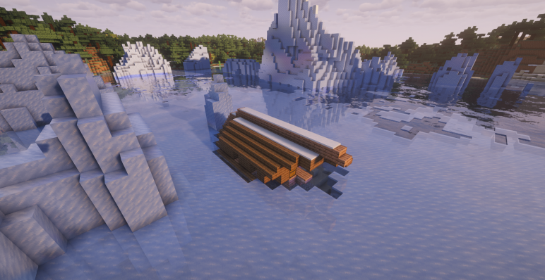 Корабль, застрявший во льдах