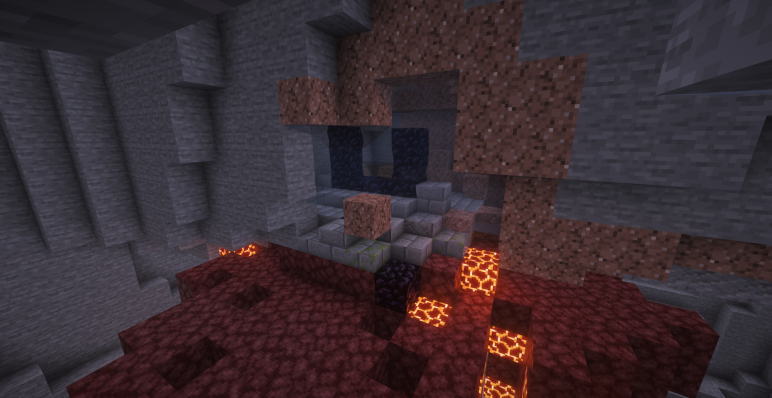 Ущелье в пустыне и подземный портал