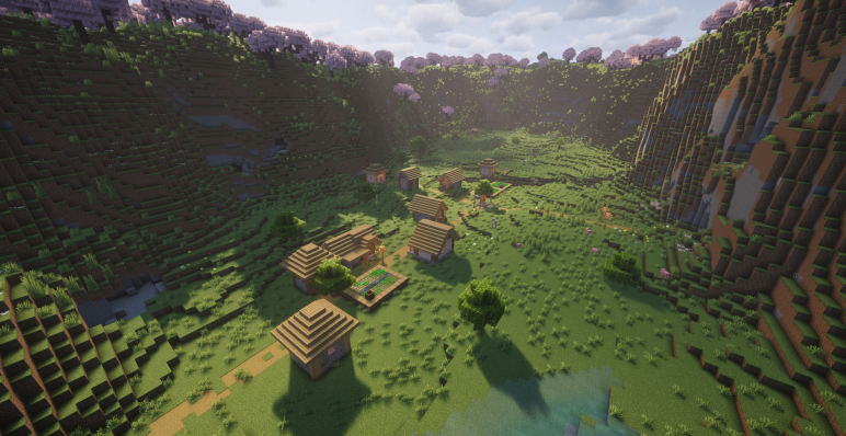 Деревня в кольце вишни