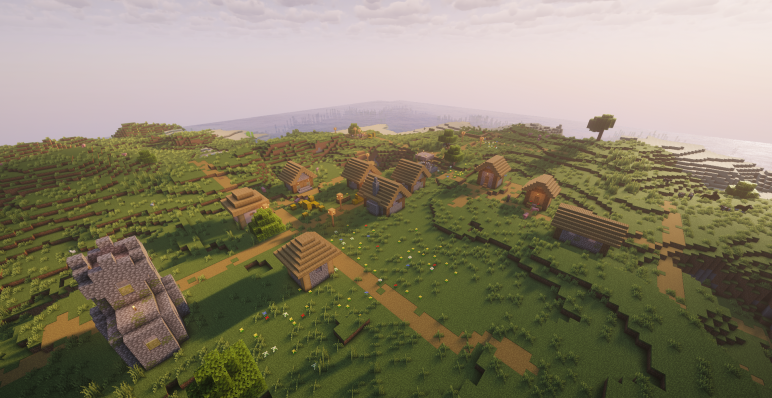 Одна из деревнь на острове