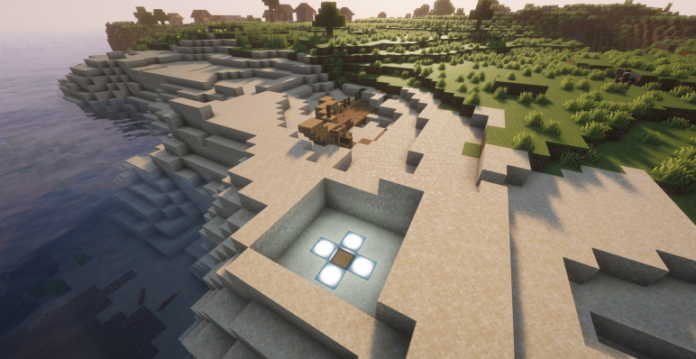 Затонувший корабль на песке