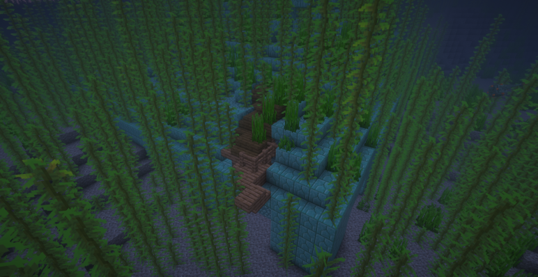 Подводная крепость с кораблем внутри