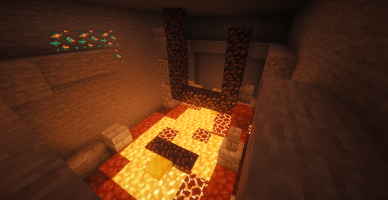 Разрушенный портал под землей