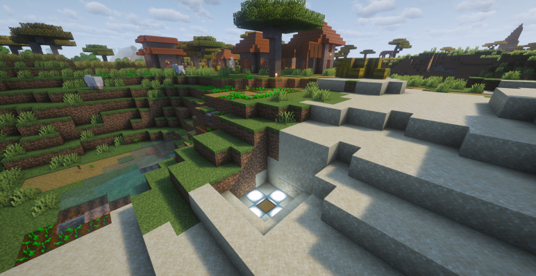 Один из сундуков с сокровищами возле деревни