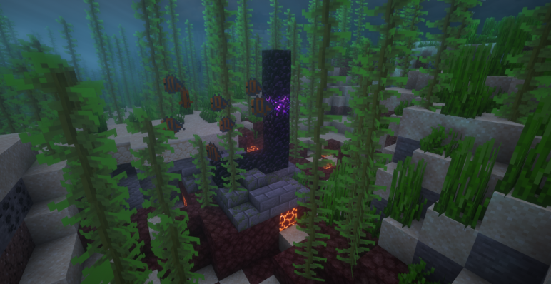 Разрушенный портал на дне