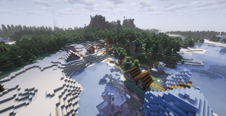 Деревня у замерзшего океана