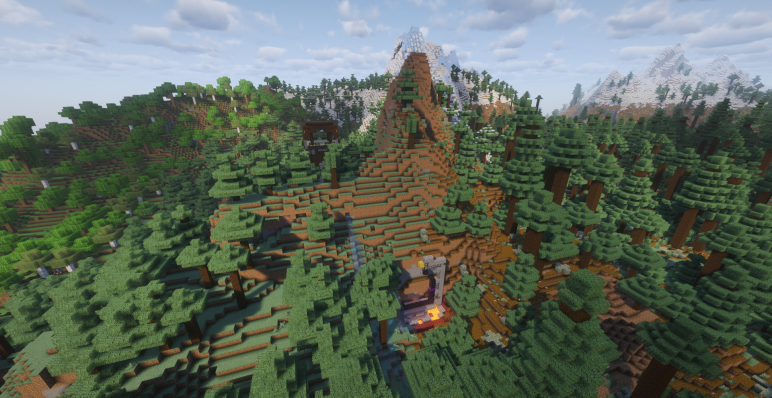 Огромный разрушенный портал и аванпост разбойников