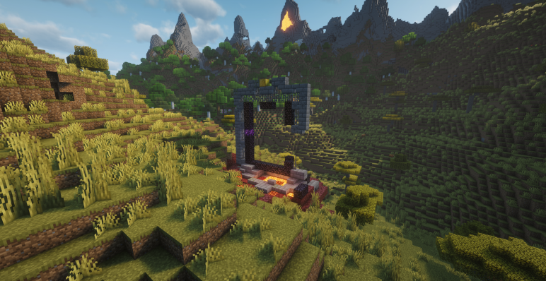 Разрушенный портал с полезной добычей