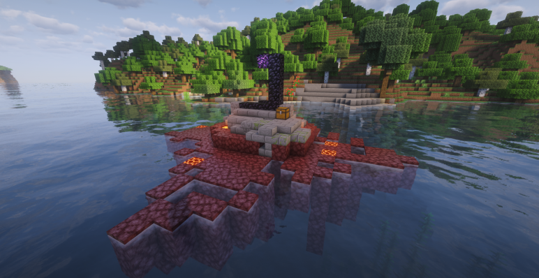 Разрушенный портал у берегов острова