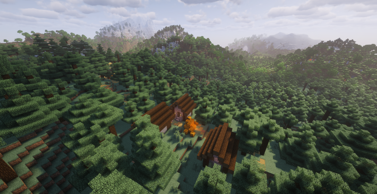 Маленькая деревушка среди зубчатых вершин