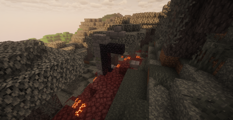 Разрушенный портал в бледном саду