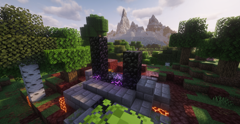 Разрушенный портал в лесу