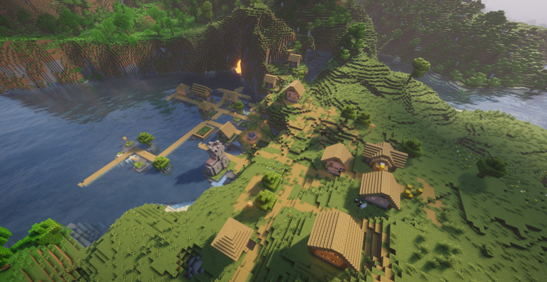 Деревня на озере