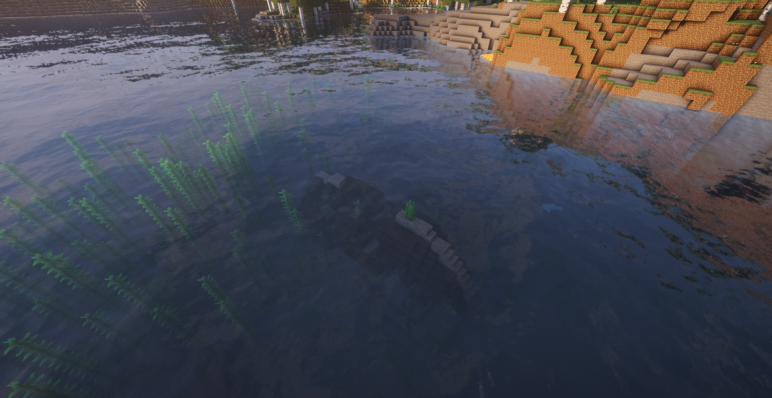 Затонувший корабль в океане