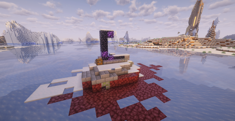 Разрушенный портал на льду