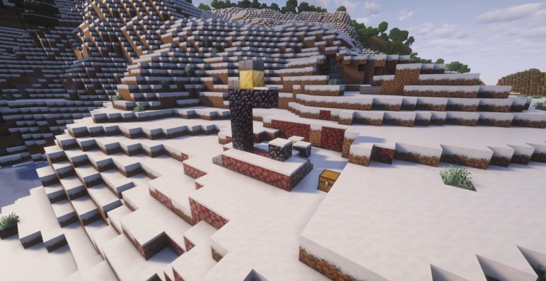 Разрушенный портал у подножия холма