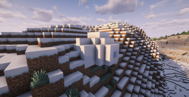 Иглу с подвалом на краю холма