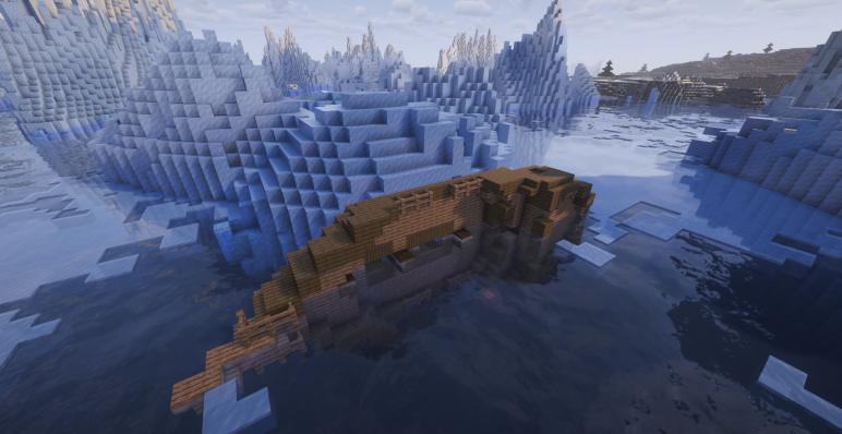 Обломки корабля, застрявшие во льду