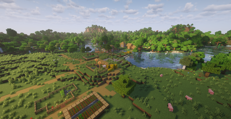 Деревня на границе леса