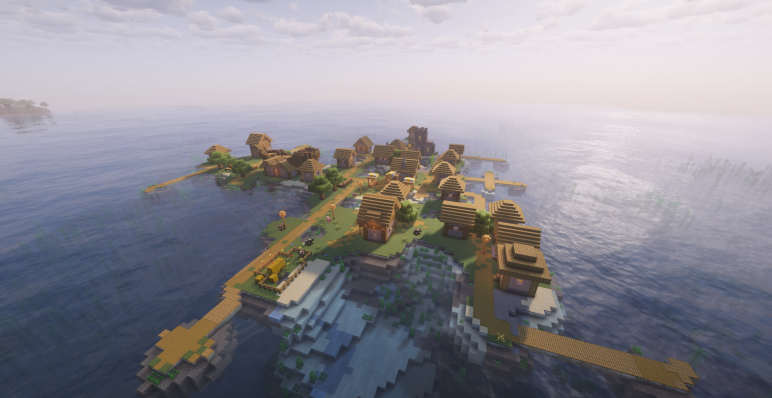 Деревня посреди океана