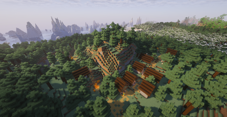 Деревня у замерзшего океана