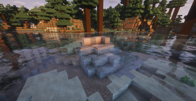 Таежные руины в реке