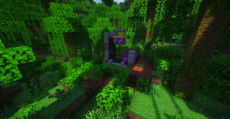 Разрушенный портал в джунглях