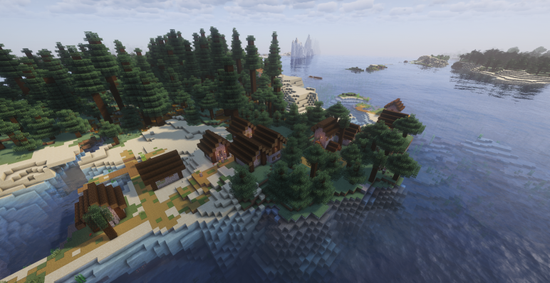 Таежная деревня у побережья