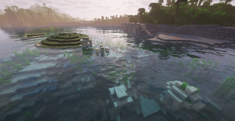 Подводные руины у самого берега