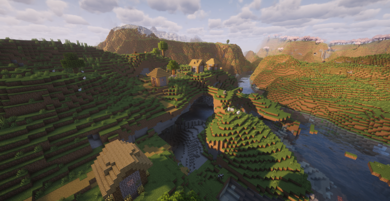 Деревня рядом с огромной пещерой