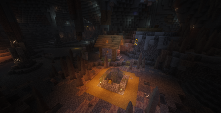 Подземная деревня в пещере