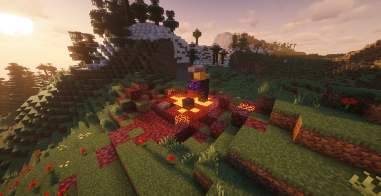 Разрушенный портал рядом с деревней