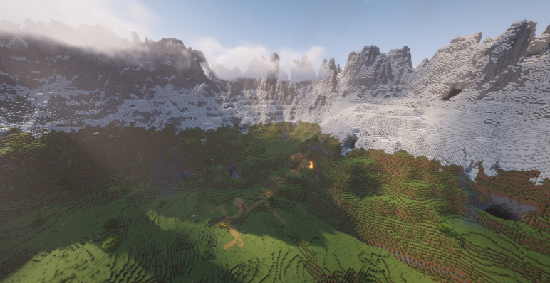 Биом равнин с еще одной деревней внутри кольца